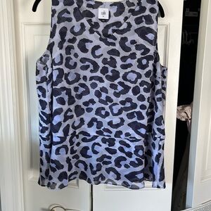 Cabi 2 layered peplum sleeveless top